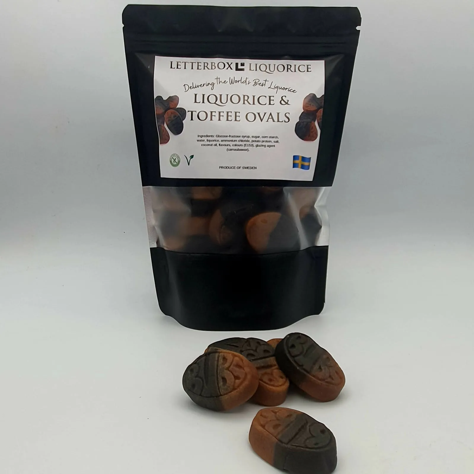 Bubs Liquorice and Toffee Ovals - Vegan - Swedish