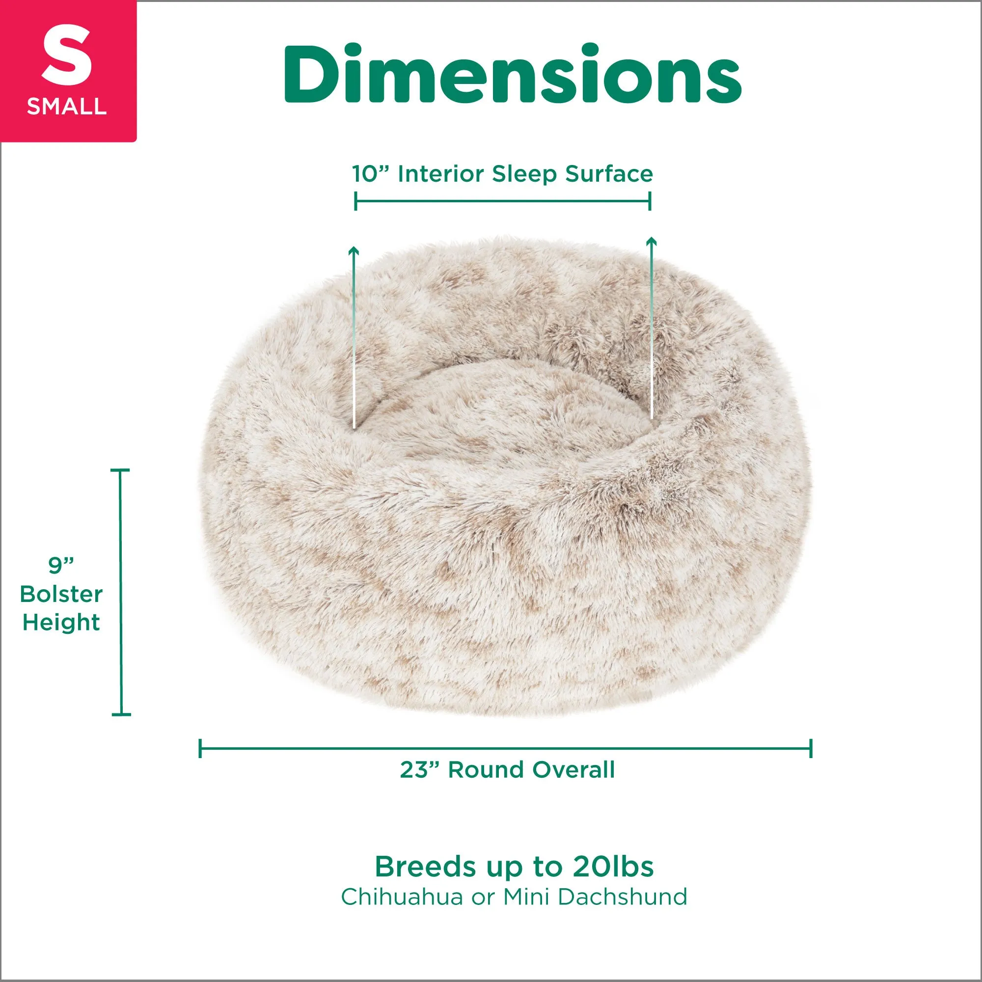 Calming Cuddler Long Fur Donut Dog Bed