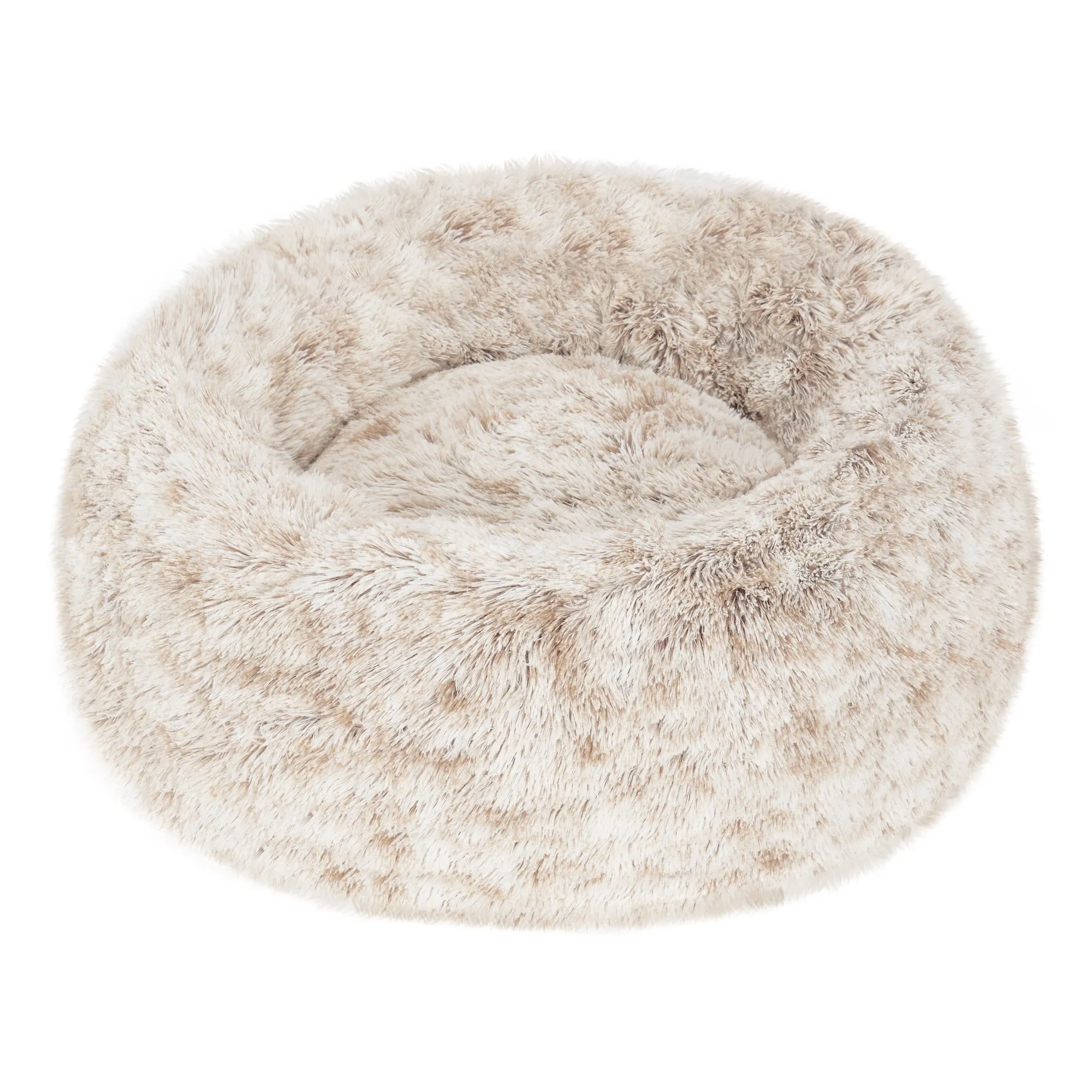 Calming Cuddler Long Fur Donut Dog Bed