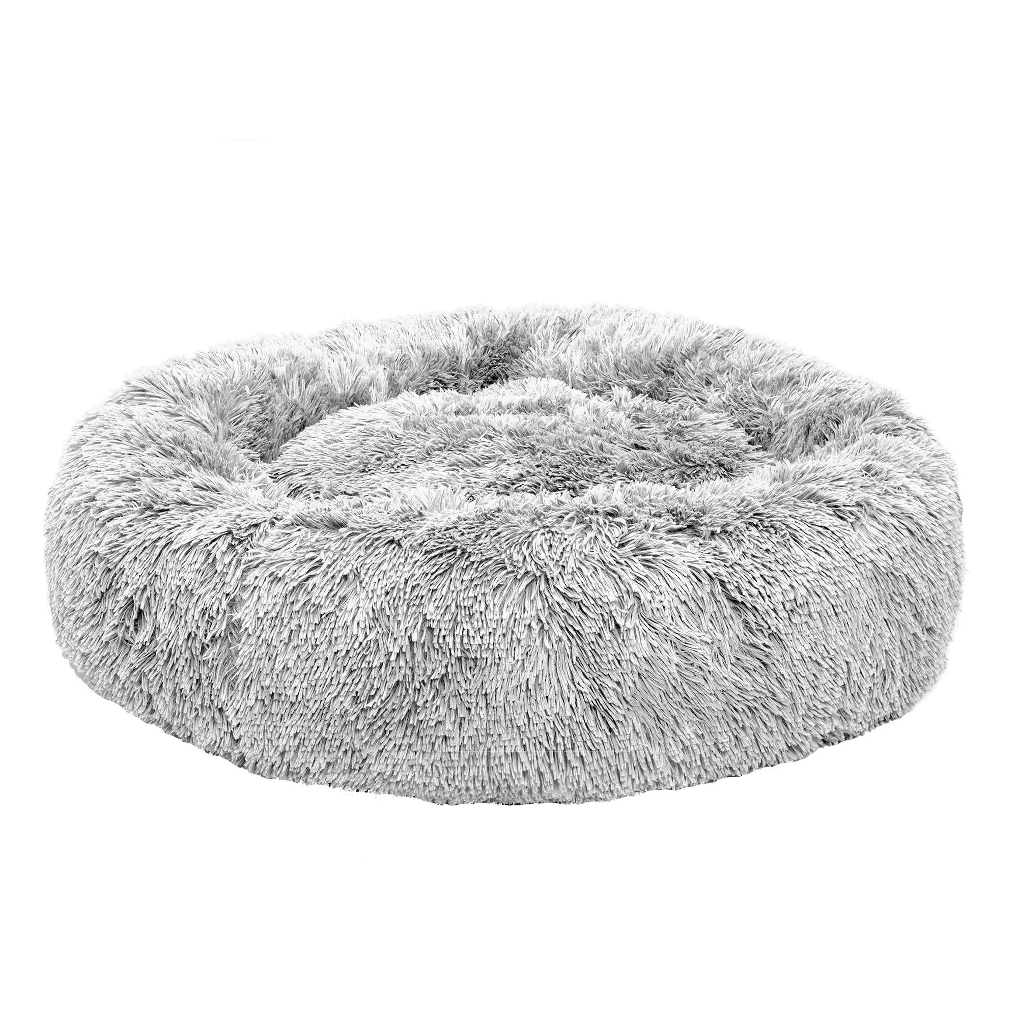 Calming Cuddler Long Fur Donut Dog Bed