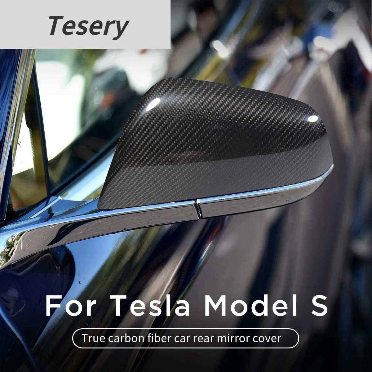 Carbon Fiber Mirror Covers for Tesla Model S 2014-2024
