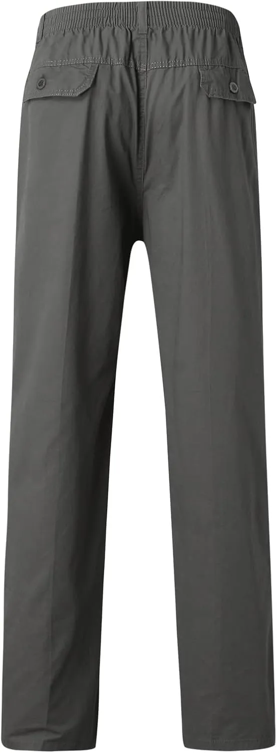 Cargo Pants for Men,Mens Pants Cargo Joggers with Pockets Fleece Sweatpants Casual Pant Chino Slim Fit Trousers