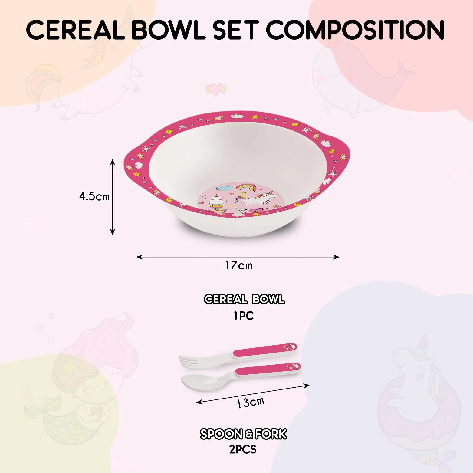 Cereal Kids Melamine Bowl, Set of 3