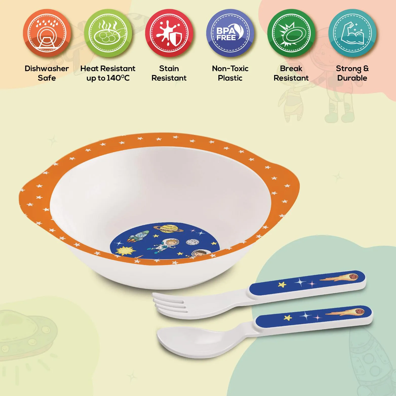 Cereal Kids Melamine Bowl, Set of 3