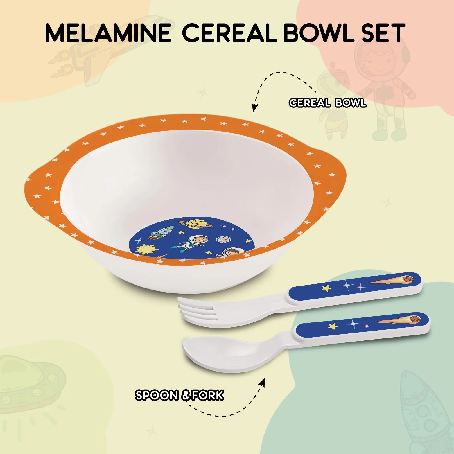 Cereal Kids Melamine Bowl, Set of 3