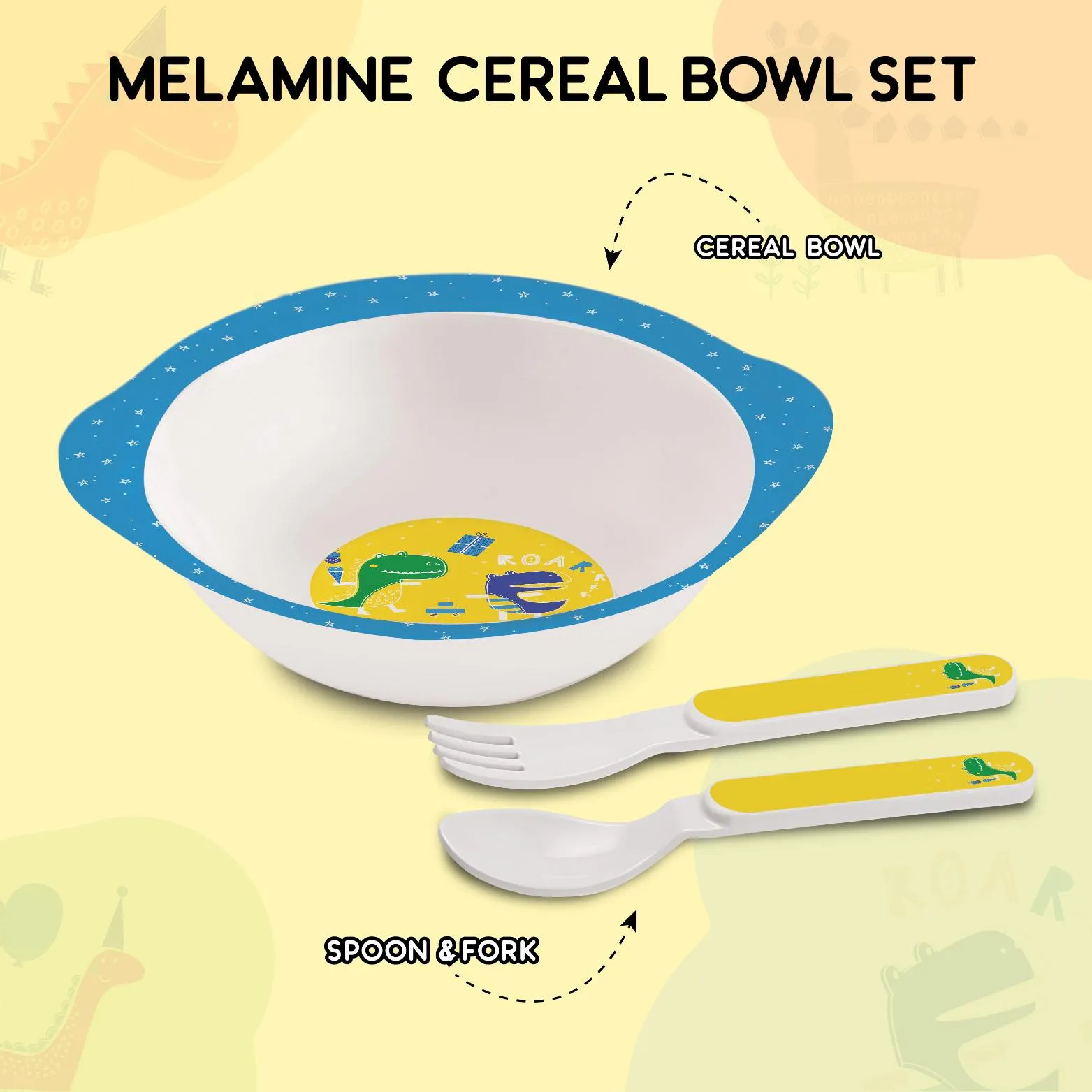 Cereal Kids Melamine Bowl, Set of 3