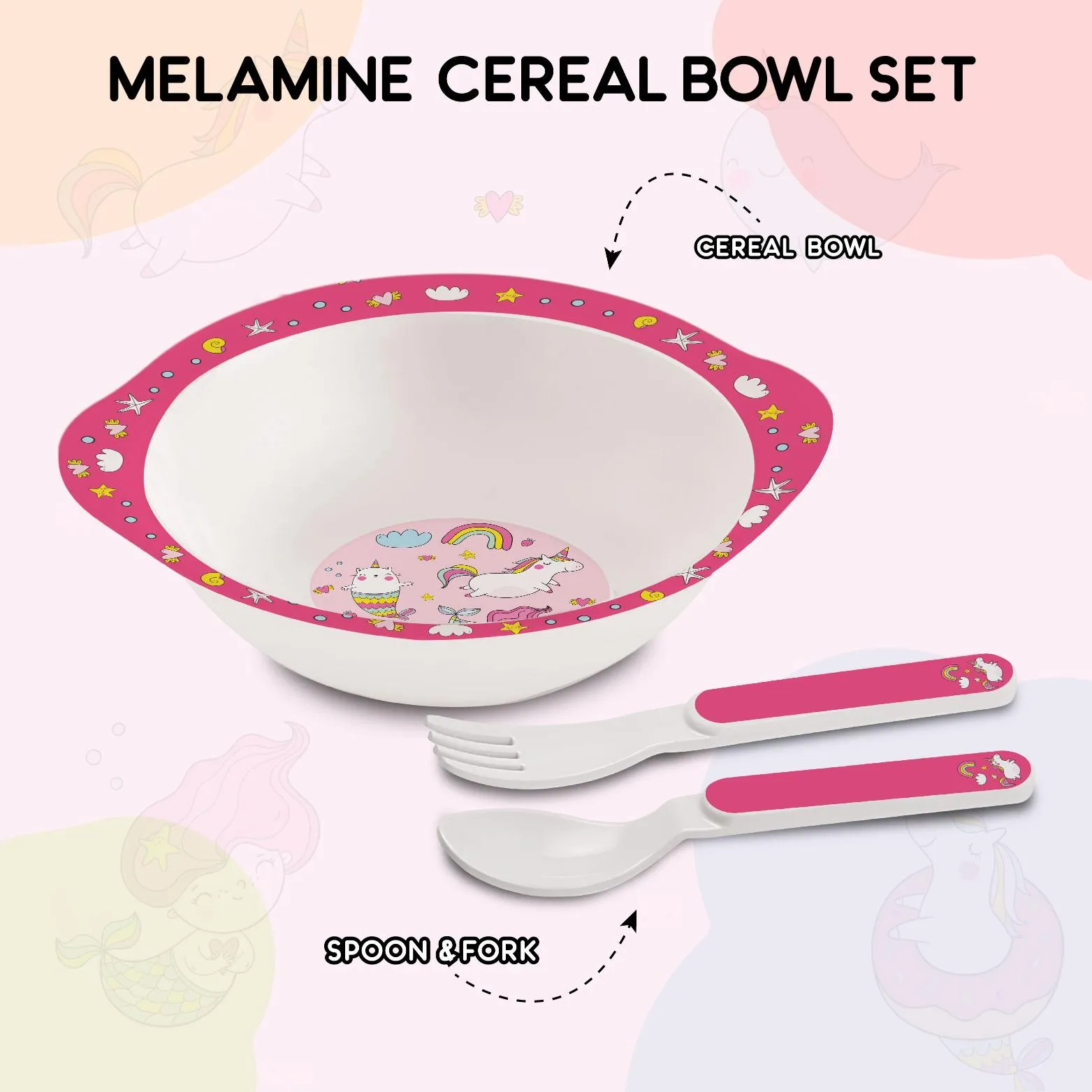 Cereal Kids Melamine Bowl, Set of 3