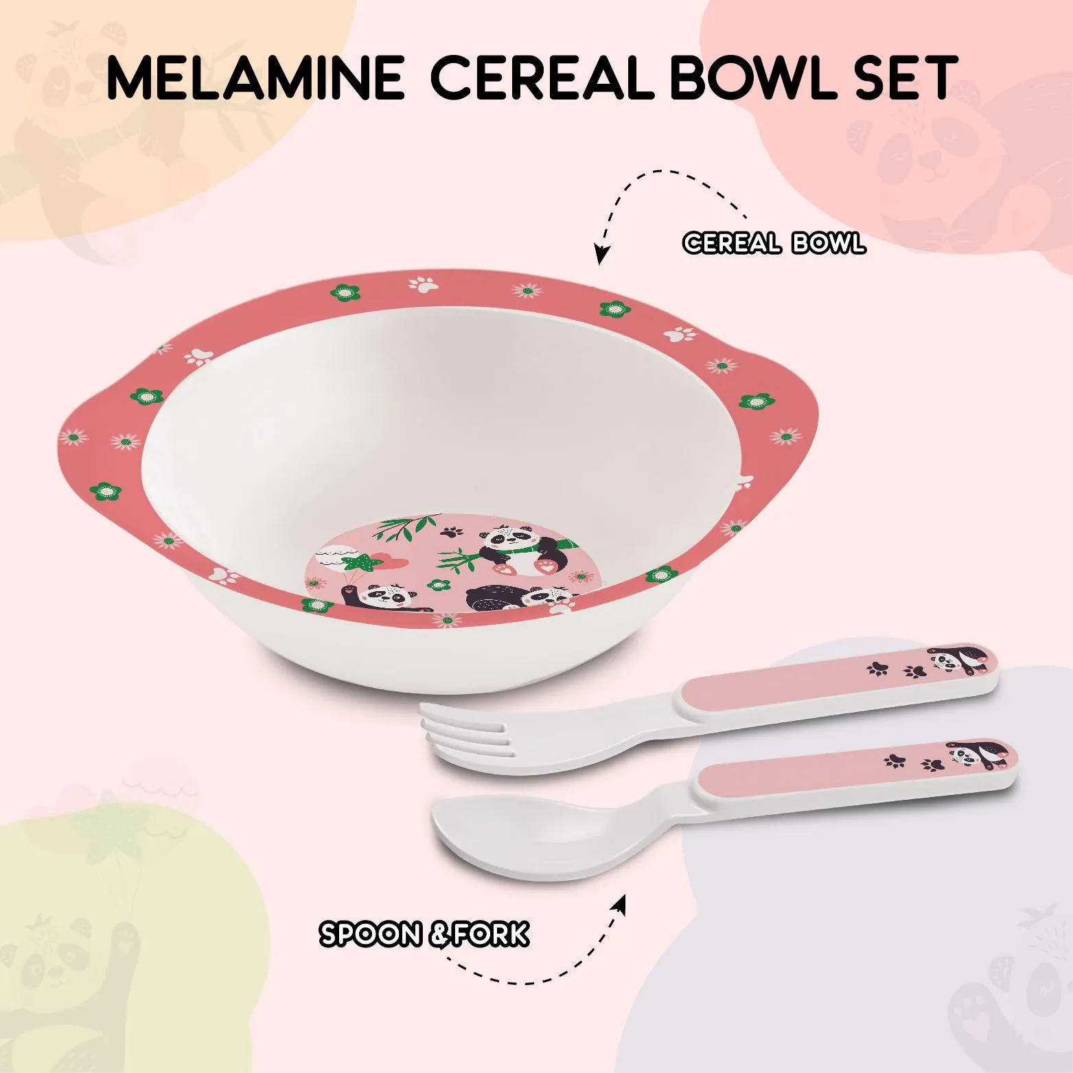 Cereal Kids Melamine Bowl, Set of 3