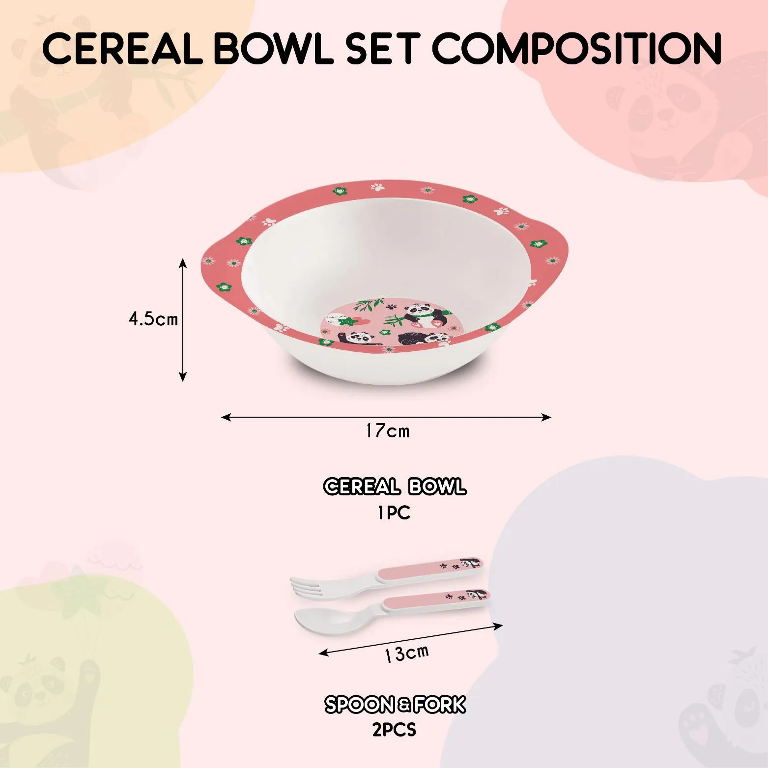 Cereal Kids Melamine Bowl, Set of 3