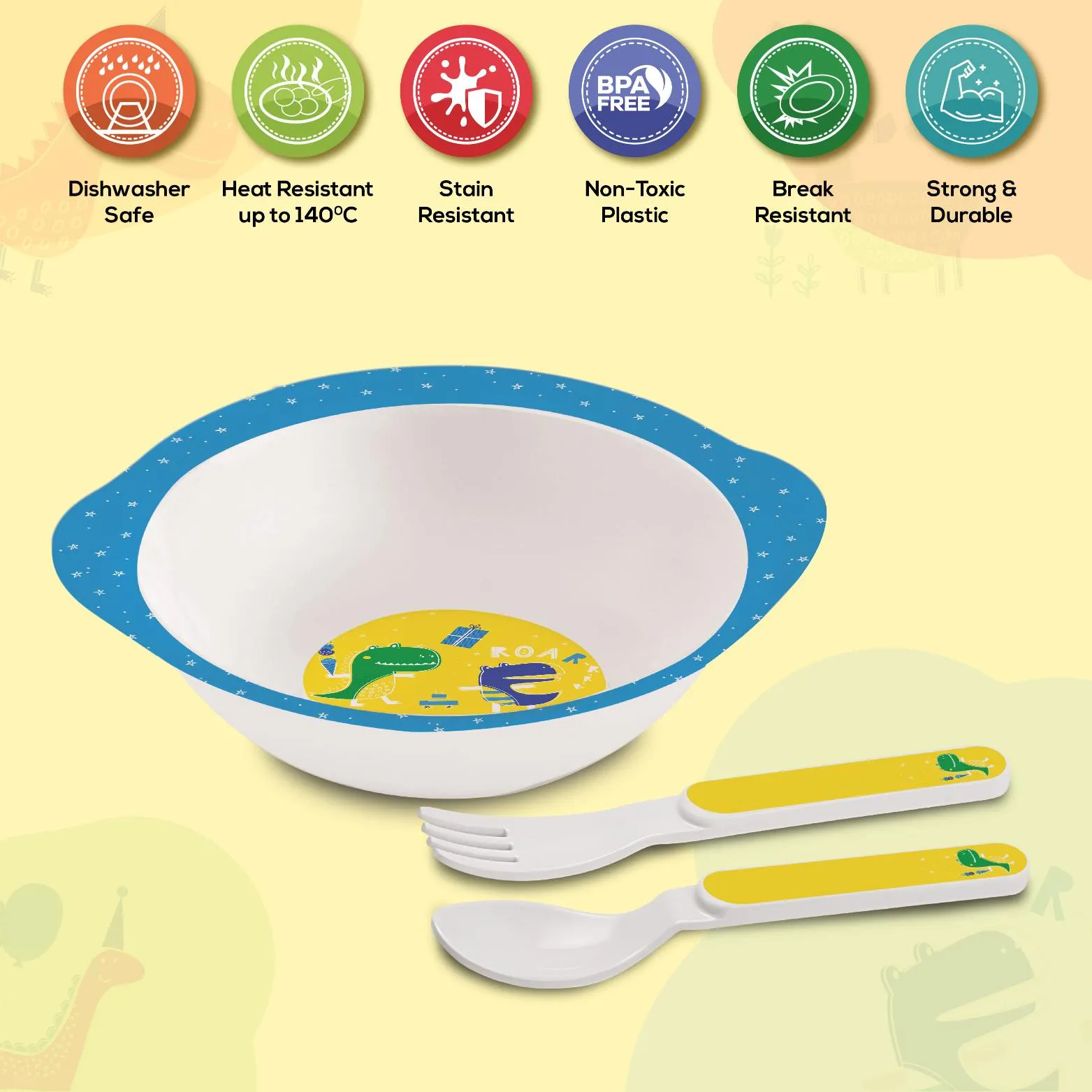 Cereal Kids Melamine Bowl, Set of 3