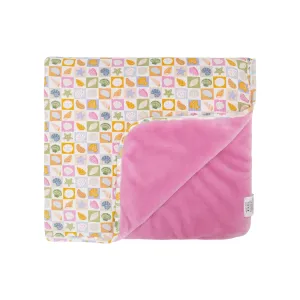 Checkered Seashells Small Ribbed Youth Blanket