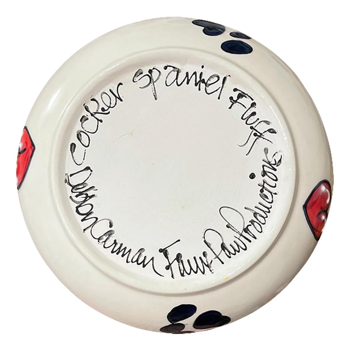 Cocker Spaniel Fluff Ceramic Saucer Bowl