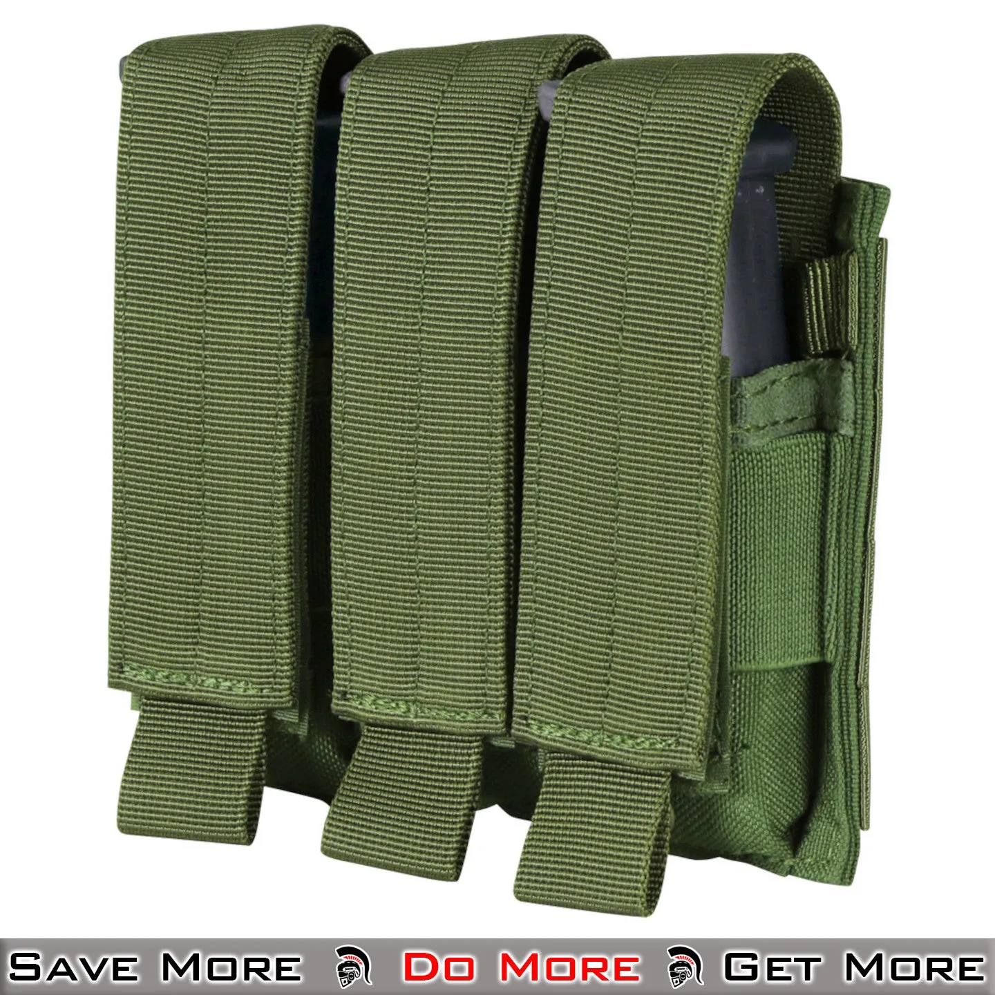 Condor MOLLE Triple Pistol Magazine Pouch Olive Drab MOLLE Mag Tactical Airsoft Pouches