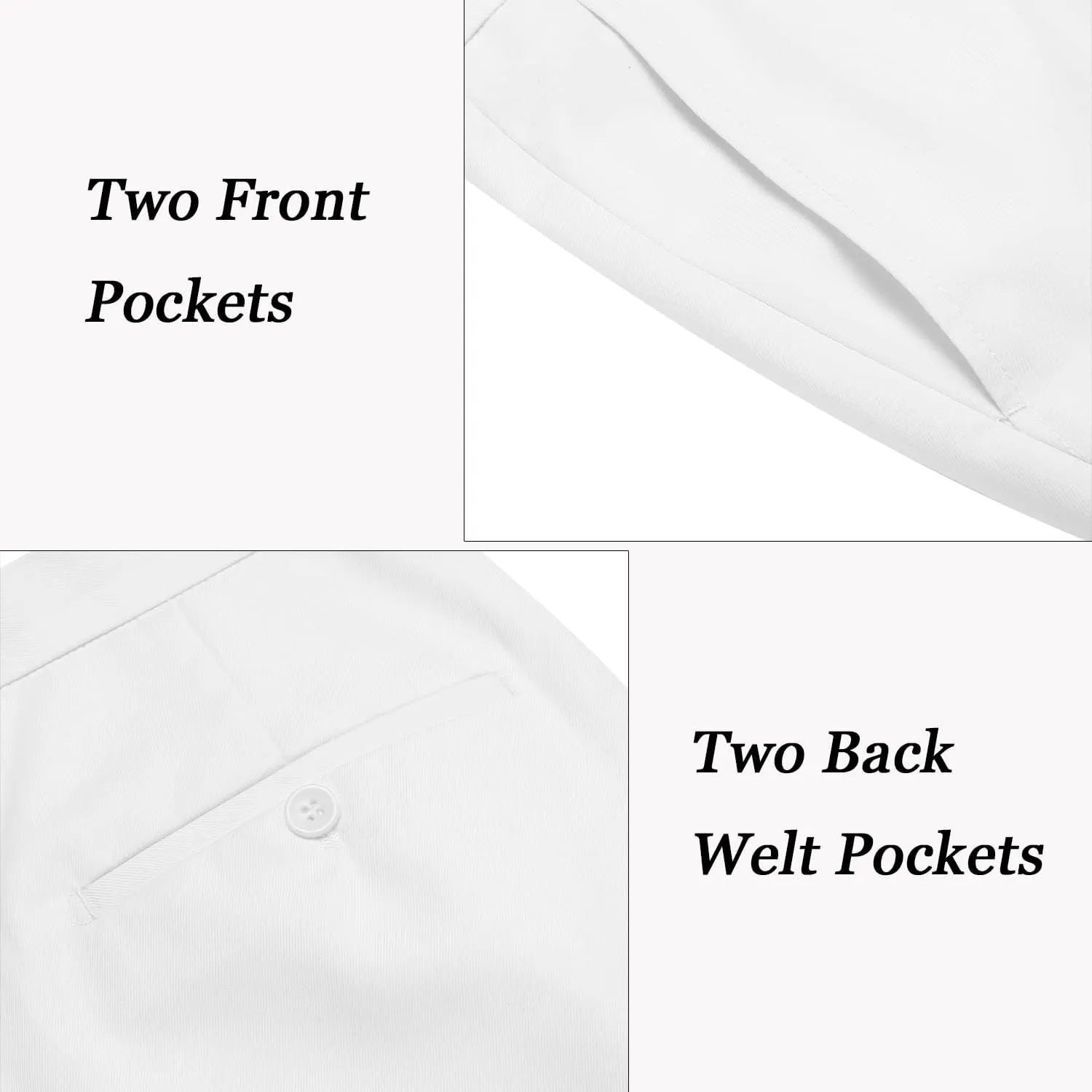 COOFANDY Men's Classic Fit Flat Front Dress Pants No Iron Premium Casual Pants Expandable Waist Suit Pants