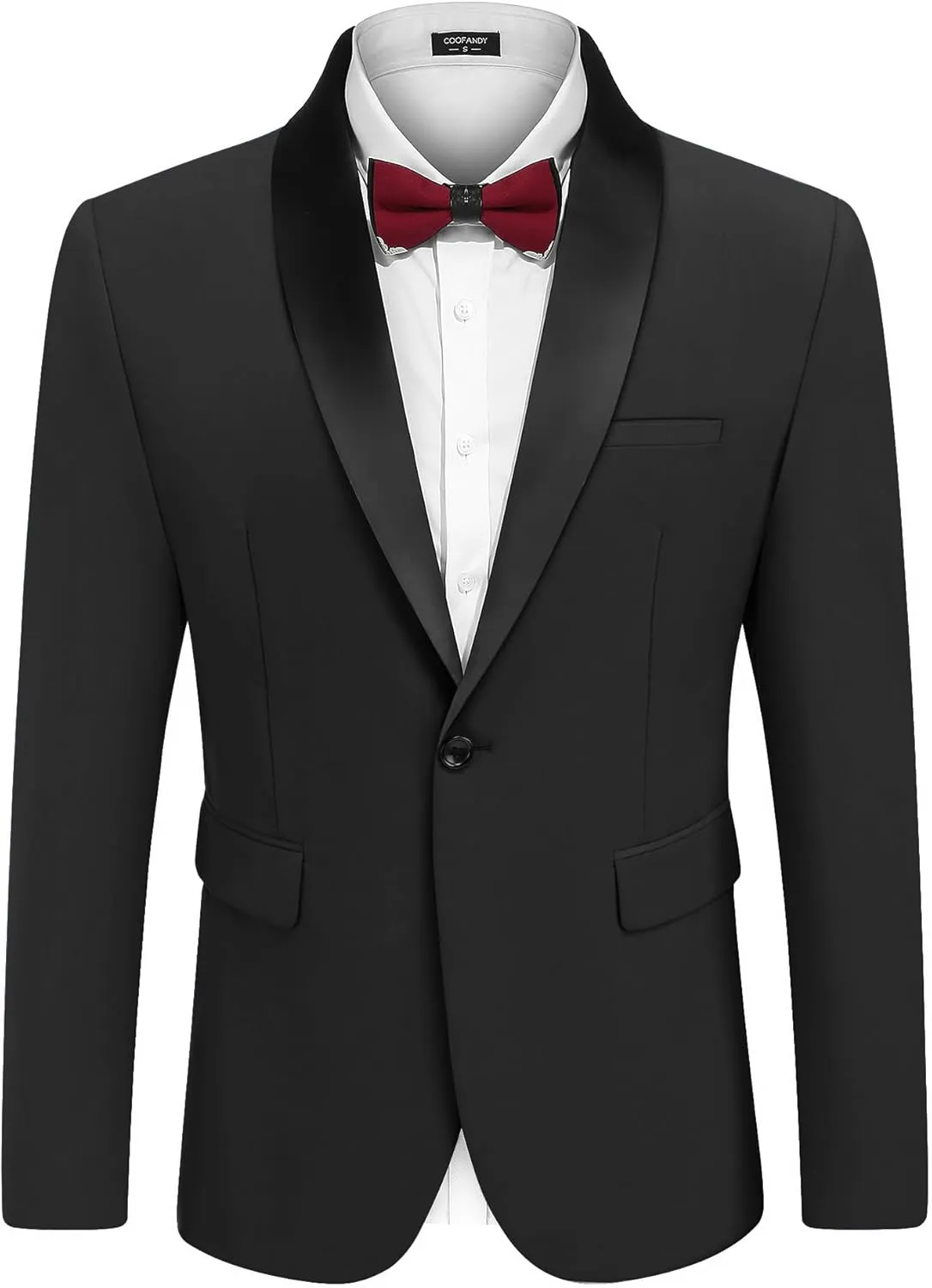 COOFANDY Mens Tuxedo Jacket Wedding Suit Jacket Slim Fit Blazer Jacket for Dinner, Prom, Party