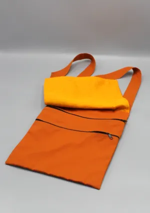 Cotton Side and Cross Body Carry Zipper Bag