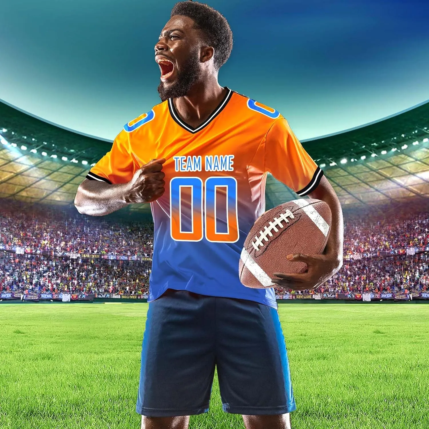 Custom Football Jersey Personalized Team Name Number Practice Jerseys Customized Football Shirt for Men Youth Women Kids