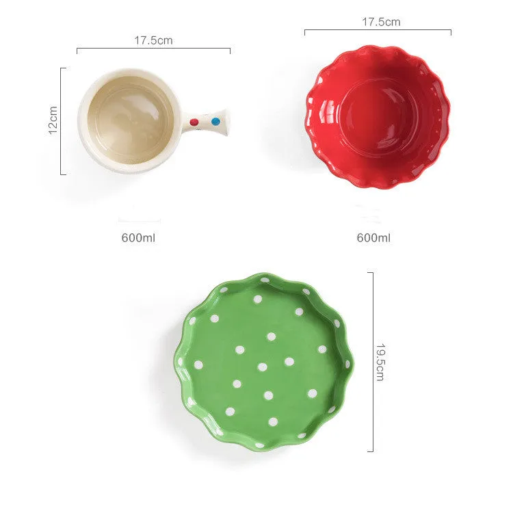 Cute dessert bowl soup bowl set