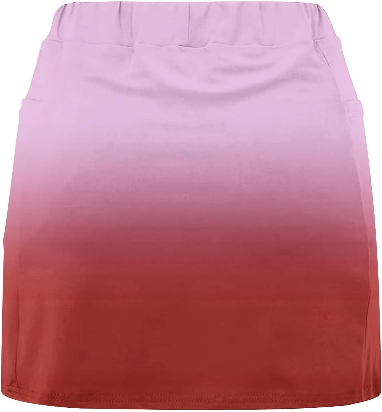 DDAPJ pyju Skorts for Women Dressy Casual Gradient Color High Waisted Tennis Skirt with Shorts Underneath Summer Clothes