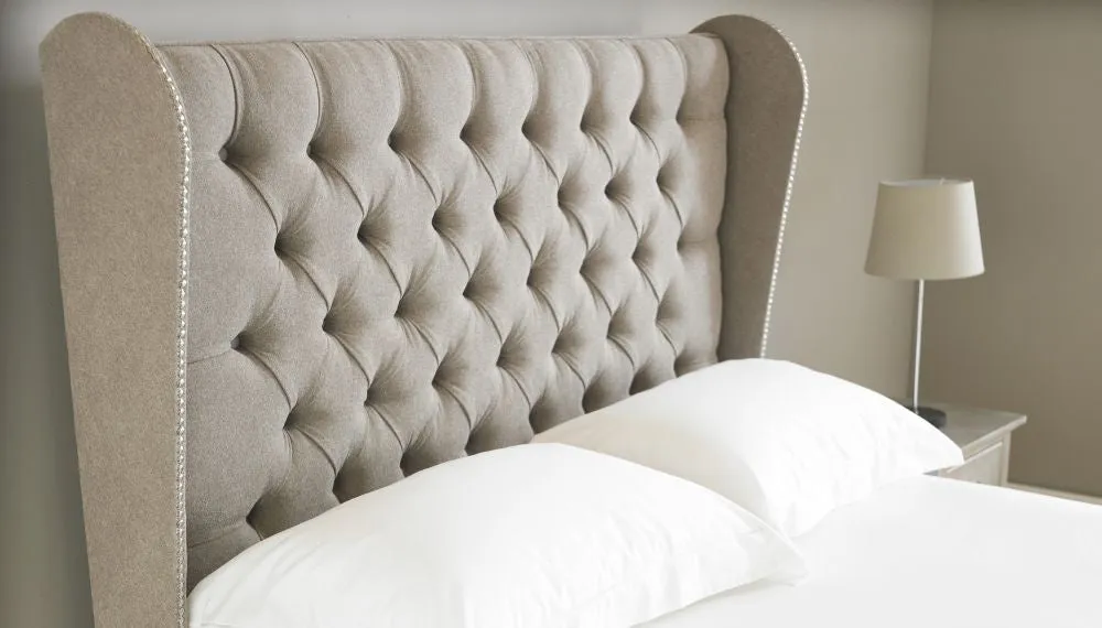 Duke Chesterfield Winged Fabric Bed - 4ft Small Double