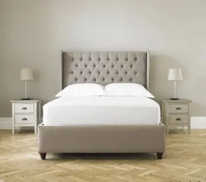 Duke Chesterfield Winged Fabric Bed - 4ft Small Double