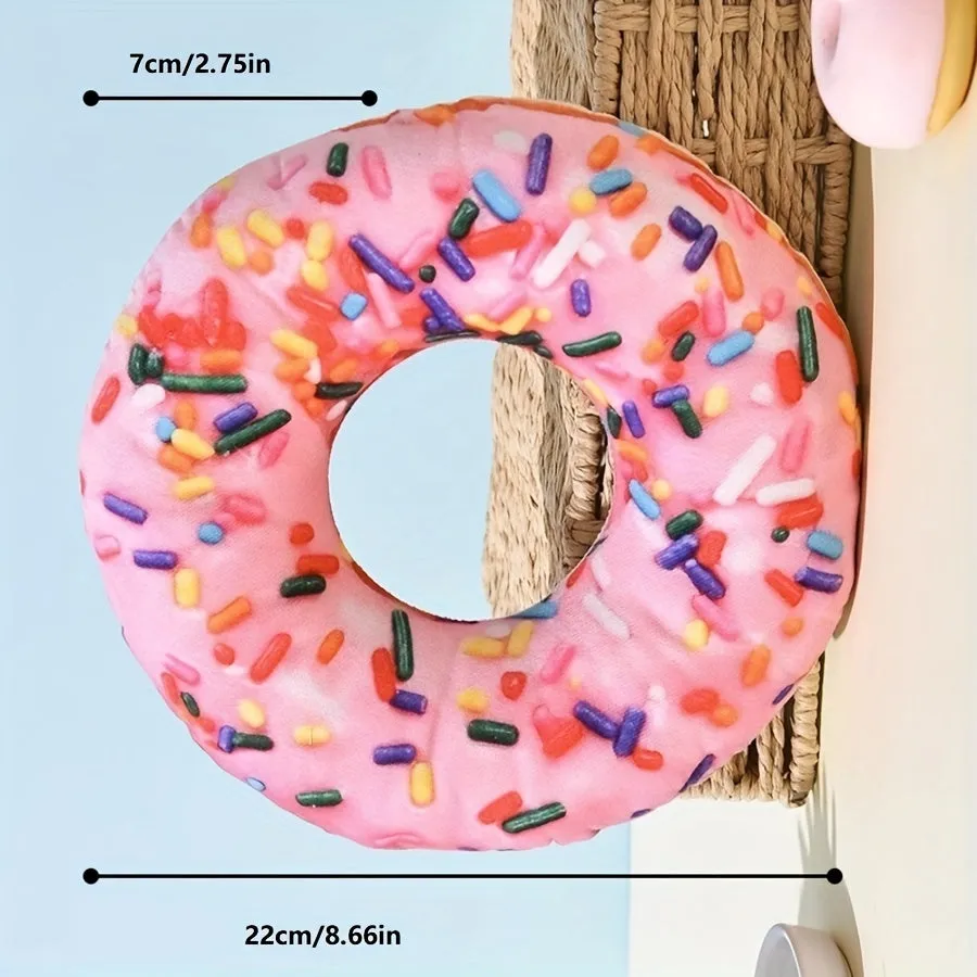 Durable Squeaky Plush Toy Interactive 1pc Pizza Design for Dogs