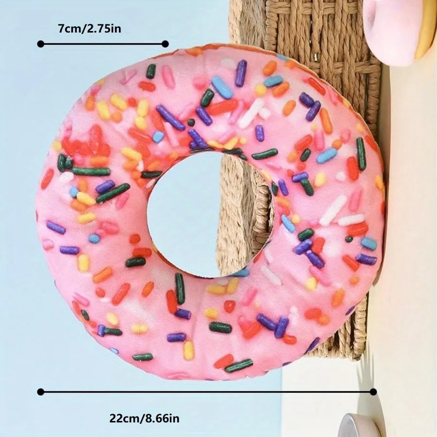 Durable Squeaky Plush Toy Interactive 1pc Pizza Design for Dogs