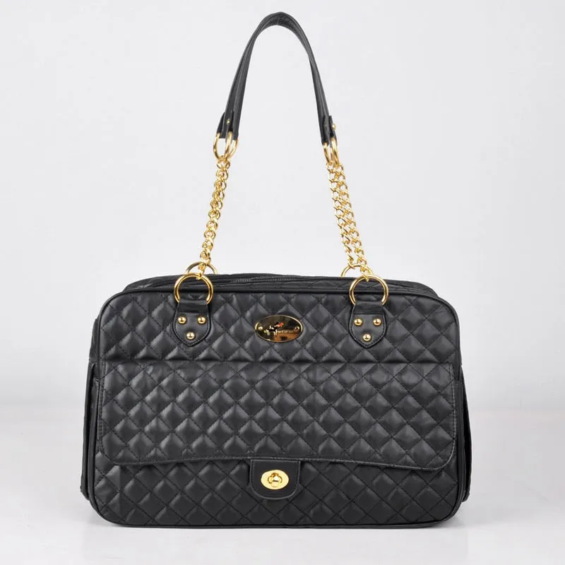 Faux Leather Pet Travel Carry Bag