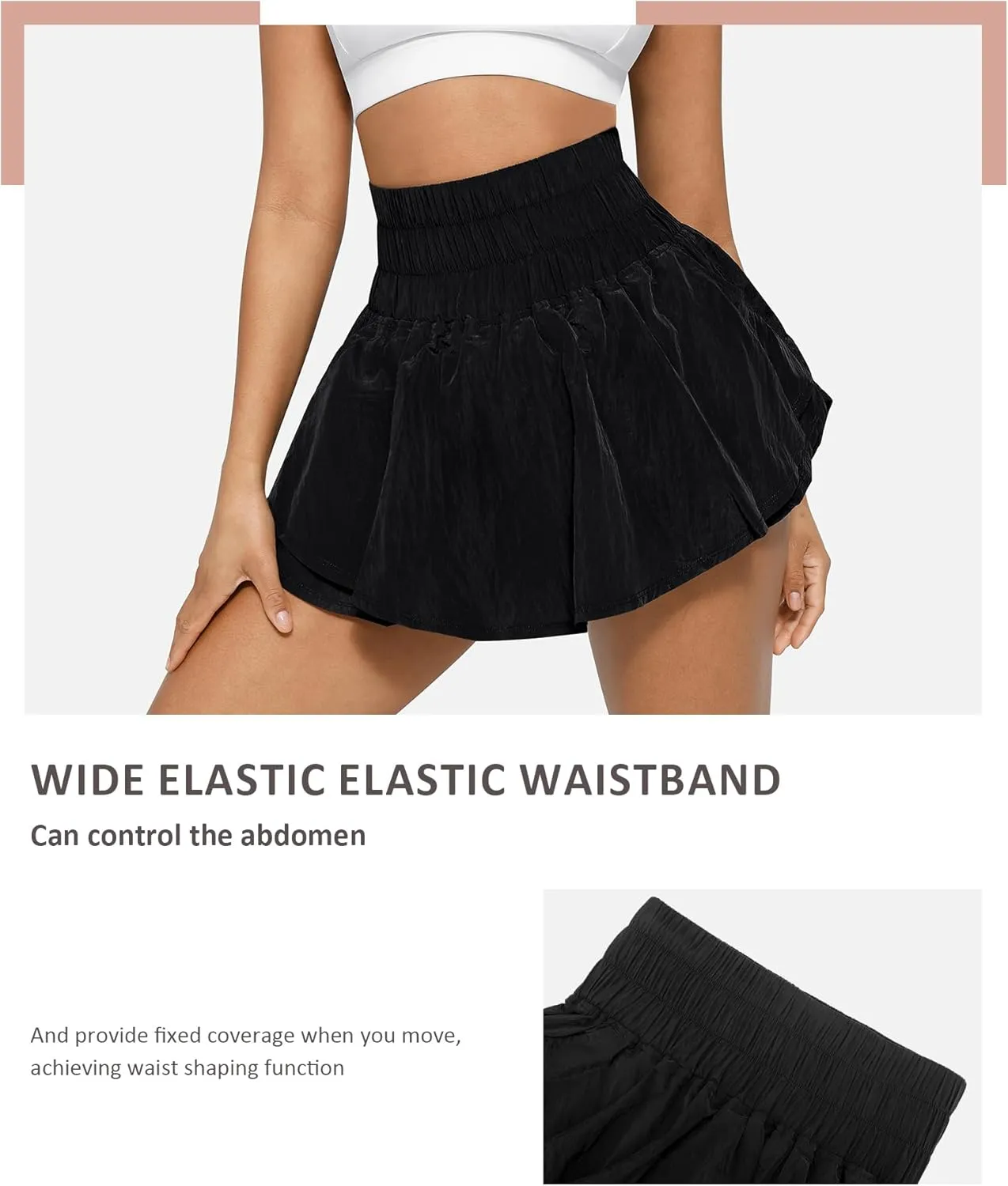FeelinGirl Womens High Waisted Athletic Skorts Quick Dry Gym Workout Skirt Tennis Golf Skirts for Girl with Pocket