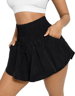 FeelinGirl Womens High Waisted Athletic Skorts Quick Dry Gym Workout Skirt Tennis Golf Skirts for Girl with Pocket
