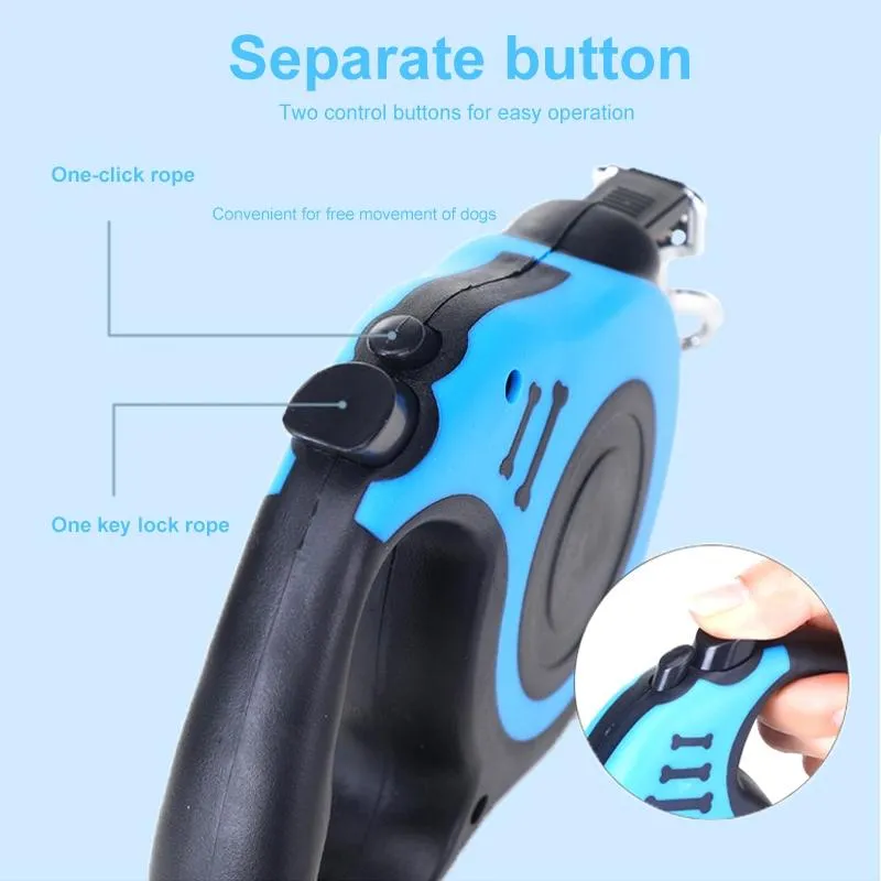 Flexible Retractable Dog Leash For Small To Medium Pets 5M