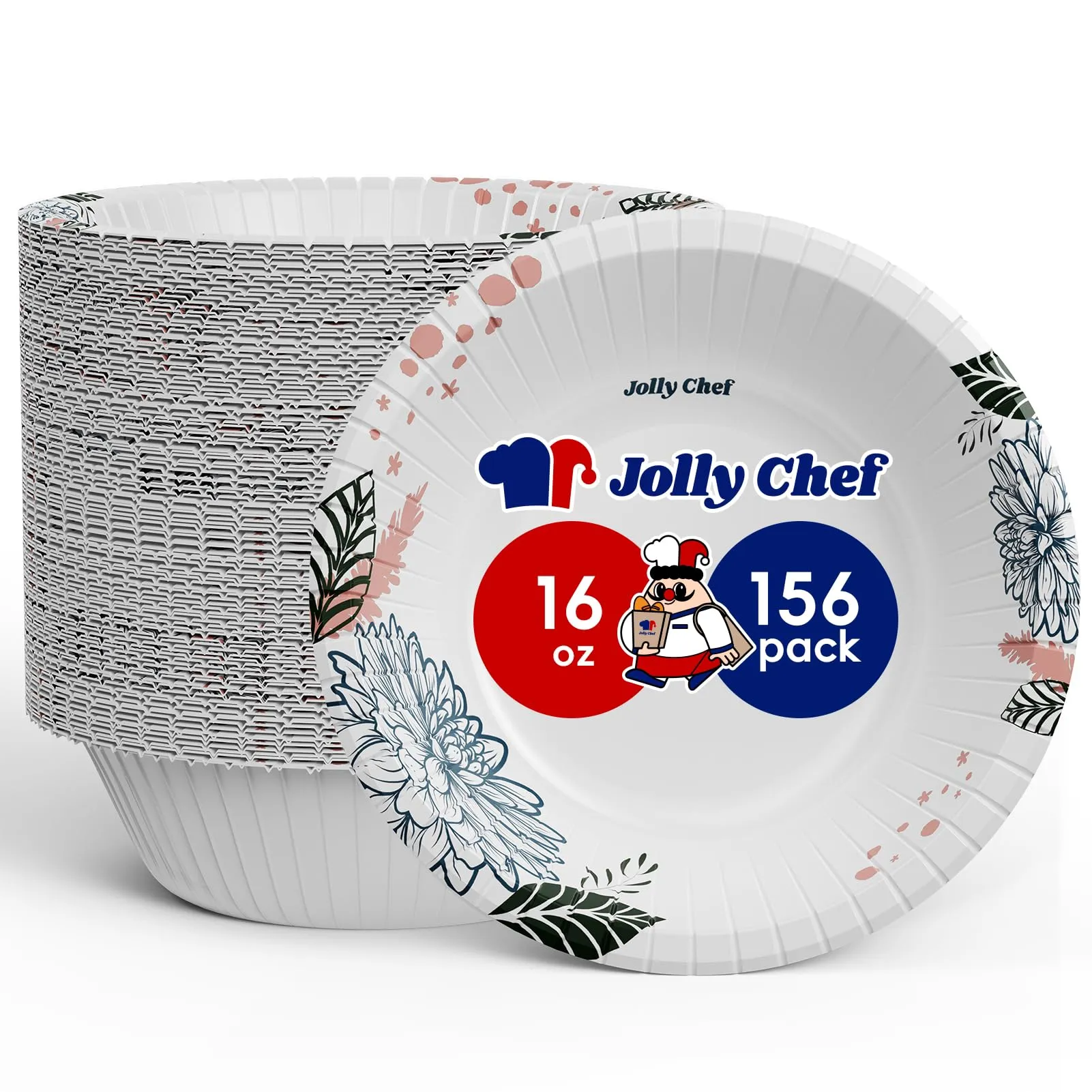 Flower Pattern Paper Bowls