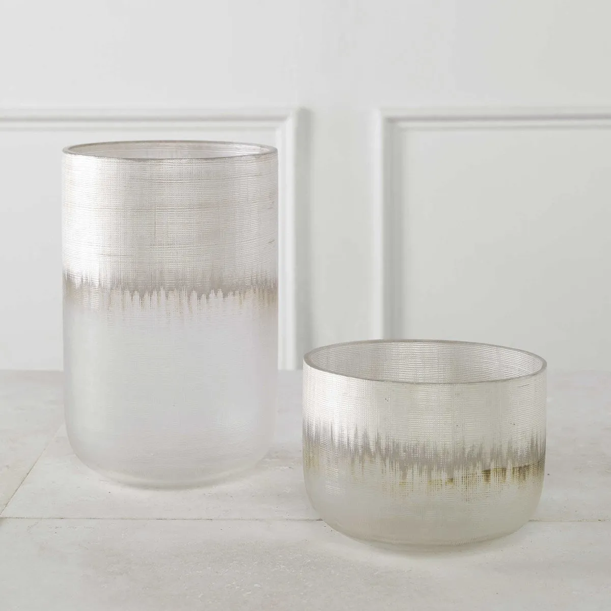 Frosted Vase- Set of 2