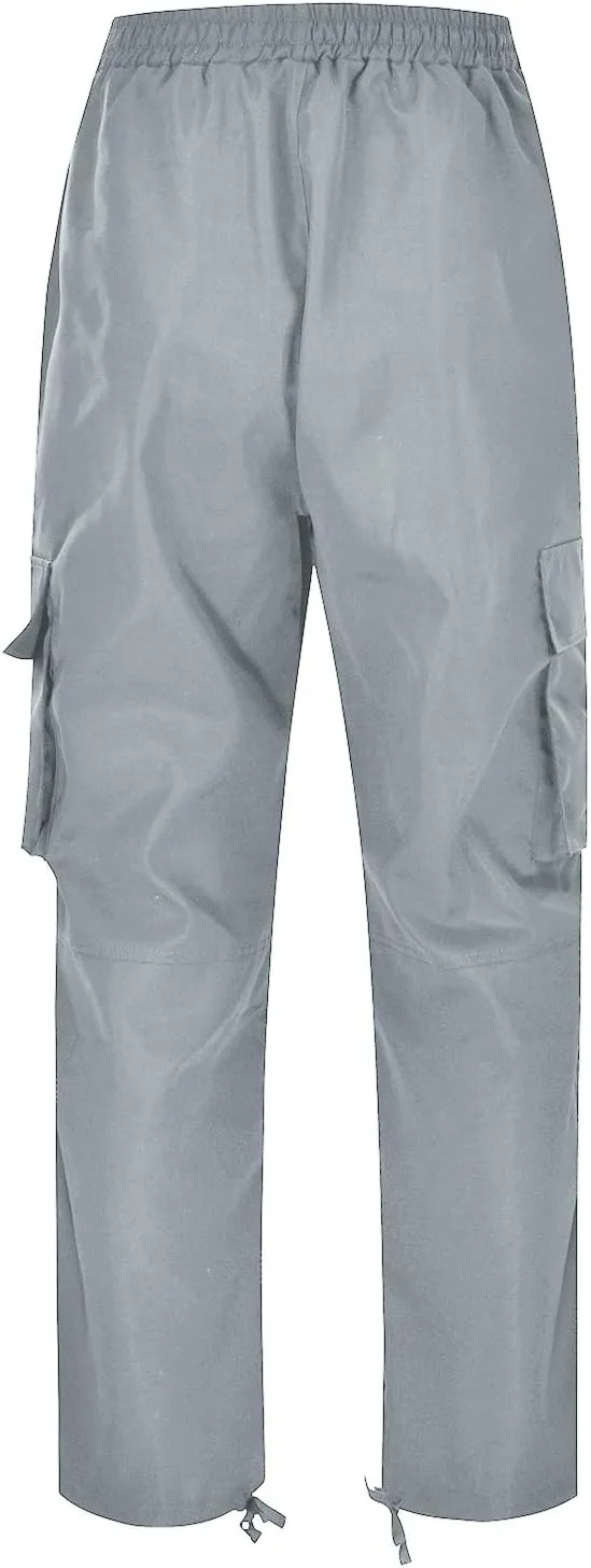 FZVYD 2023 Men Cargo Pants Drawstring Casual Elastic Drawstring Cargo Pants Lightweight Relaxed Fit Cotton Workout Sweatpants