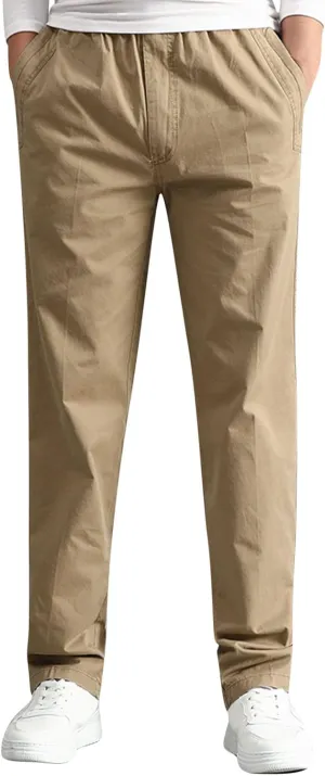 FZVYD Men's Pants Men's Relaxed Fit Causal Work Streetwear Baggy Joggers Drawstring Sweatpants with Pockets 2023