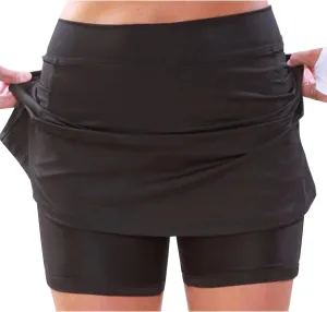 FZYLQY Skorts for Womens Dressy Casual High Waisted Athletic Tennis Skirt Tummy Control Plus Size Golf Skirts with Shorts