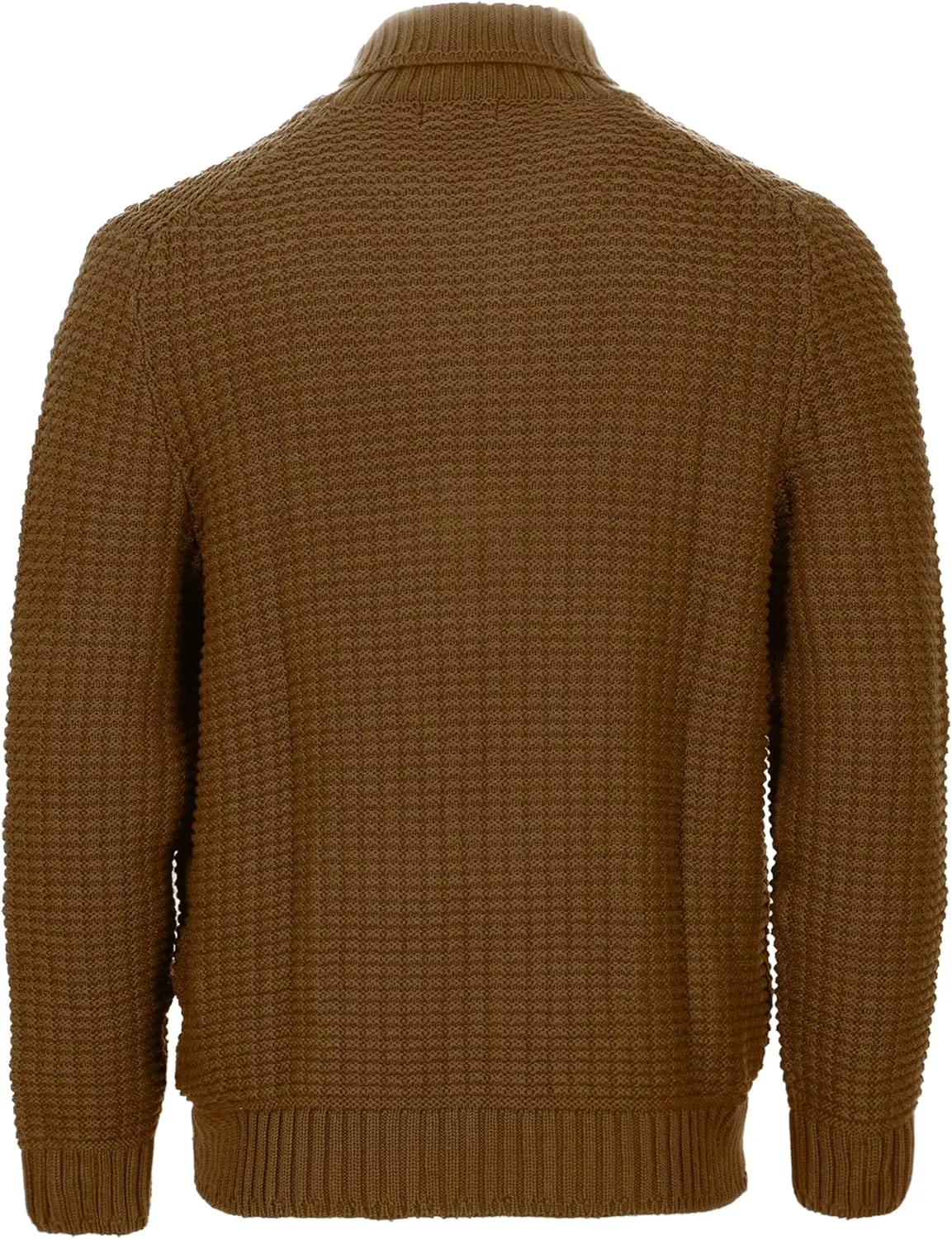 Gioberti Mens 100% Cotton Milano Knit Full-Zip Sweater