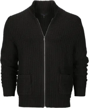 Gioberti Mens 100% Cotton Milano Knit Full-Zip Sweater
