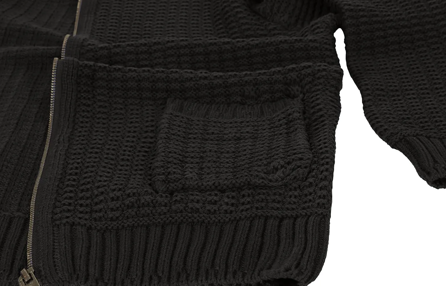 Gioberti Mens 100% Cotton Milano Knit Full-Zip Sweater