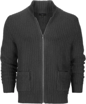Gioberti Mens 100% Cotton Milano Knit Full-Zip Sweater