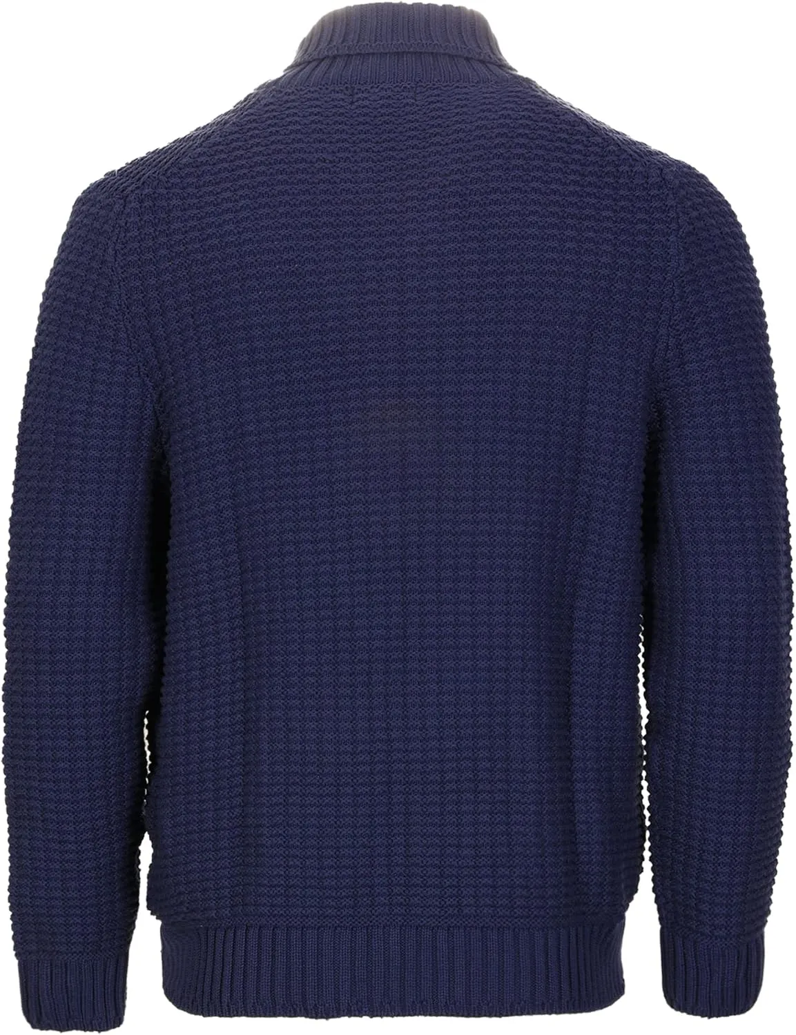 Gioberti Mens 100% Cotton Milano Knit Full-Zip Sweater
