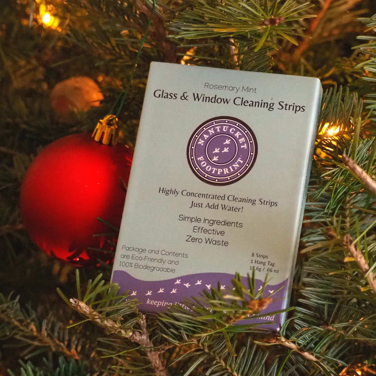 Glass & Window Holiday Gift Box Bundle: Window Strips & Reusable Glass Bottle & Professional Window Cloths