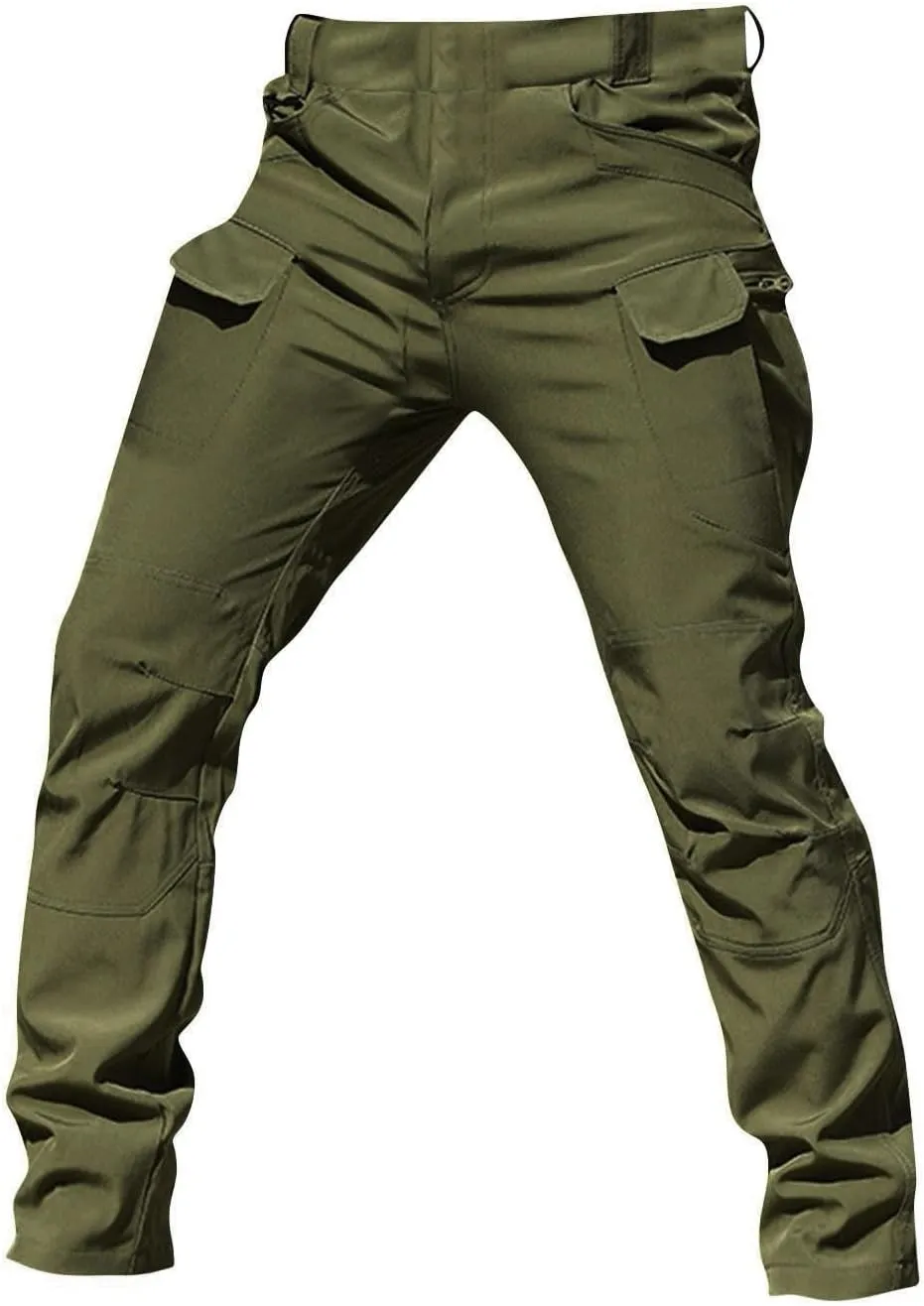 GOFULY Cargo Pants for Men Ripstop Stretch Hiking Pants Convertible Multi Pockets Big and Tall Baggy Pants Travel Trousers