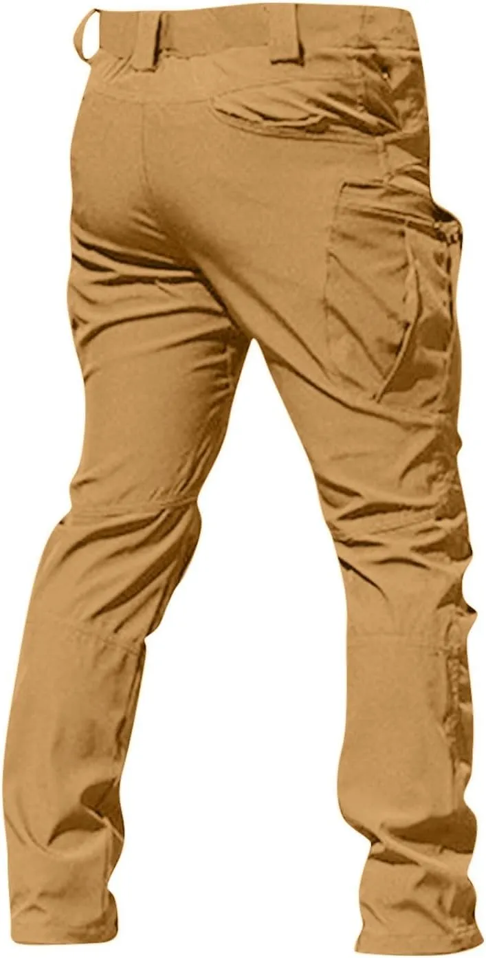 GOFULY Cargo Pants for Men Ripstop Stretch Hiking Pants Convertible Multi Pockets Big and Tall Baggy Pants Travel Trousers