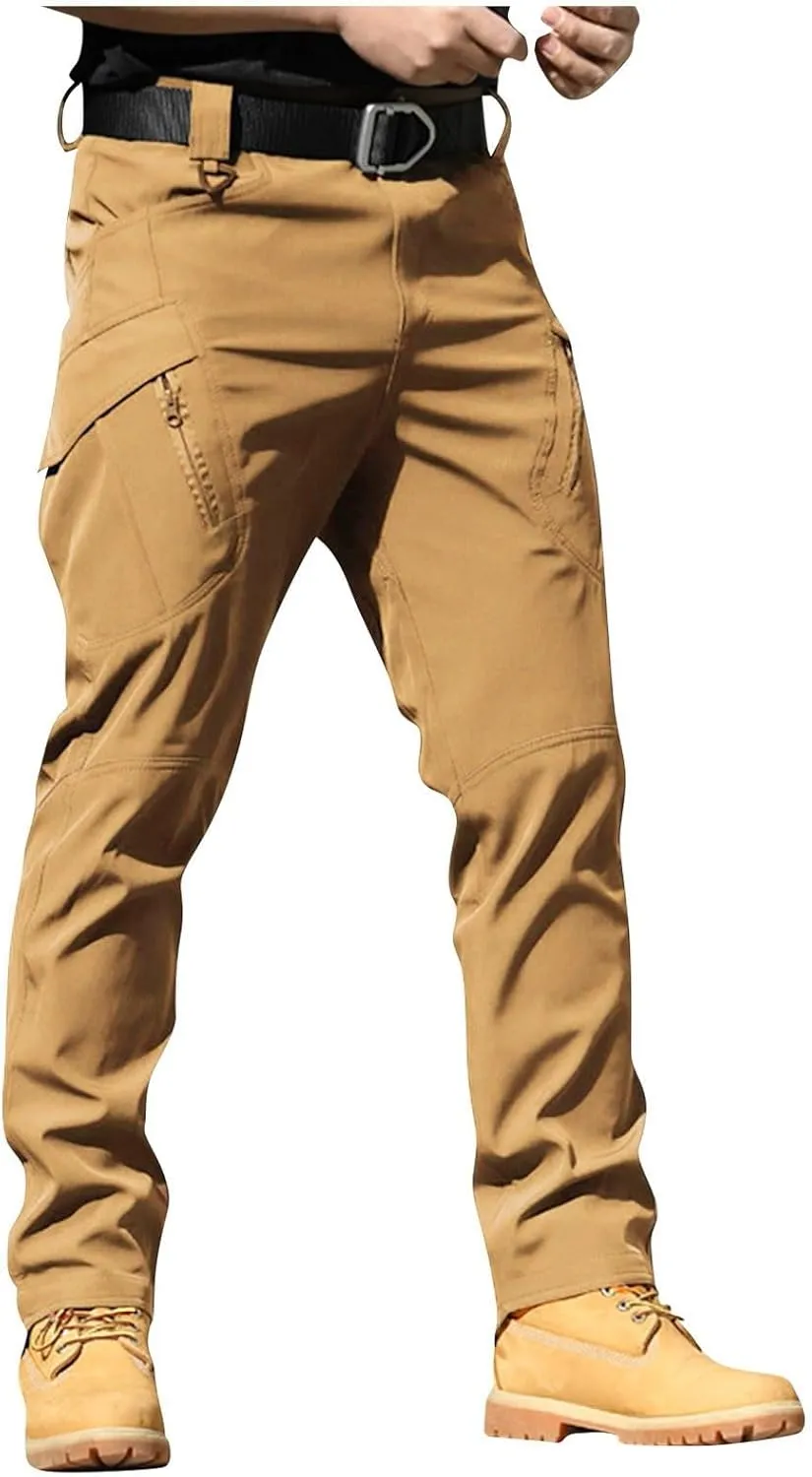 GOFULY Cargo Pants for Men Ripstop Stretch Hiking Pants Convertible Multi Pockets Big and Tall Baggy Pants Travel Trousers