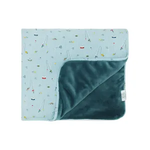 Gone Fishing Small Ribbed Youth Blanket