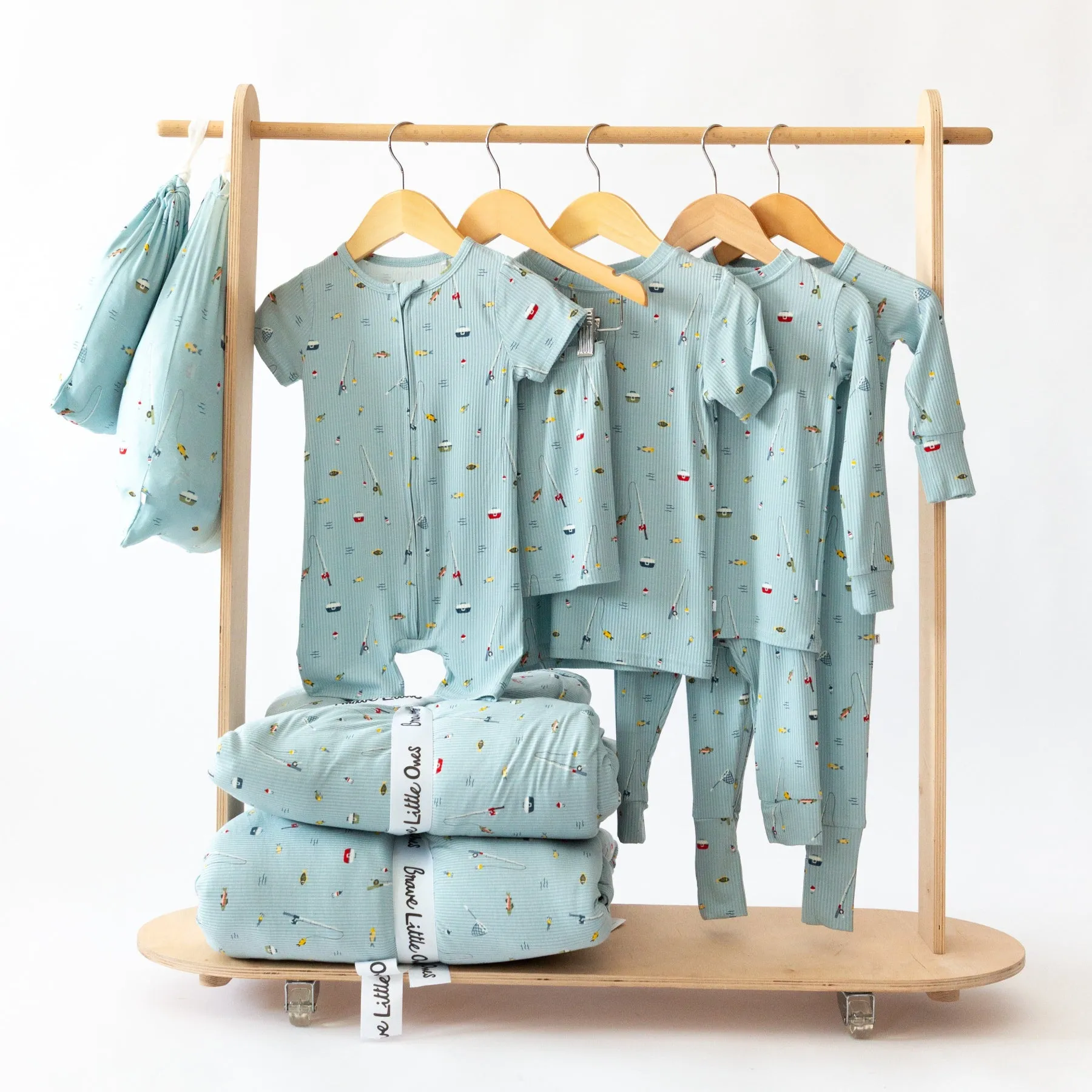 Gone Fishing Small Ribbed Youth Blanket