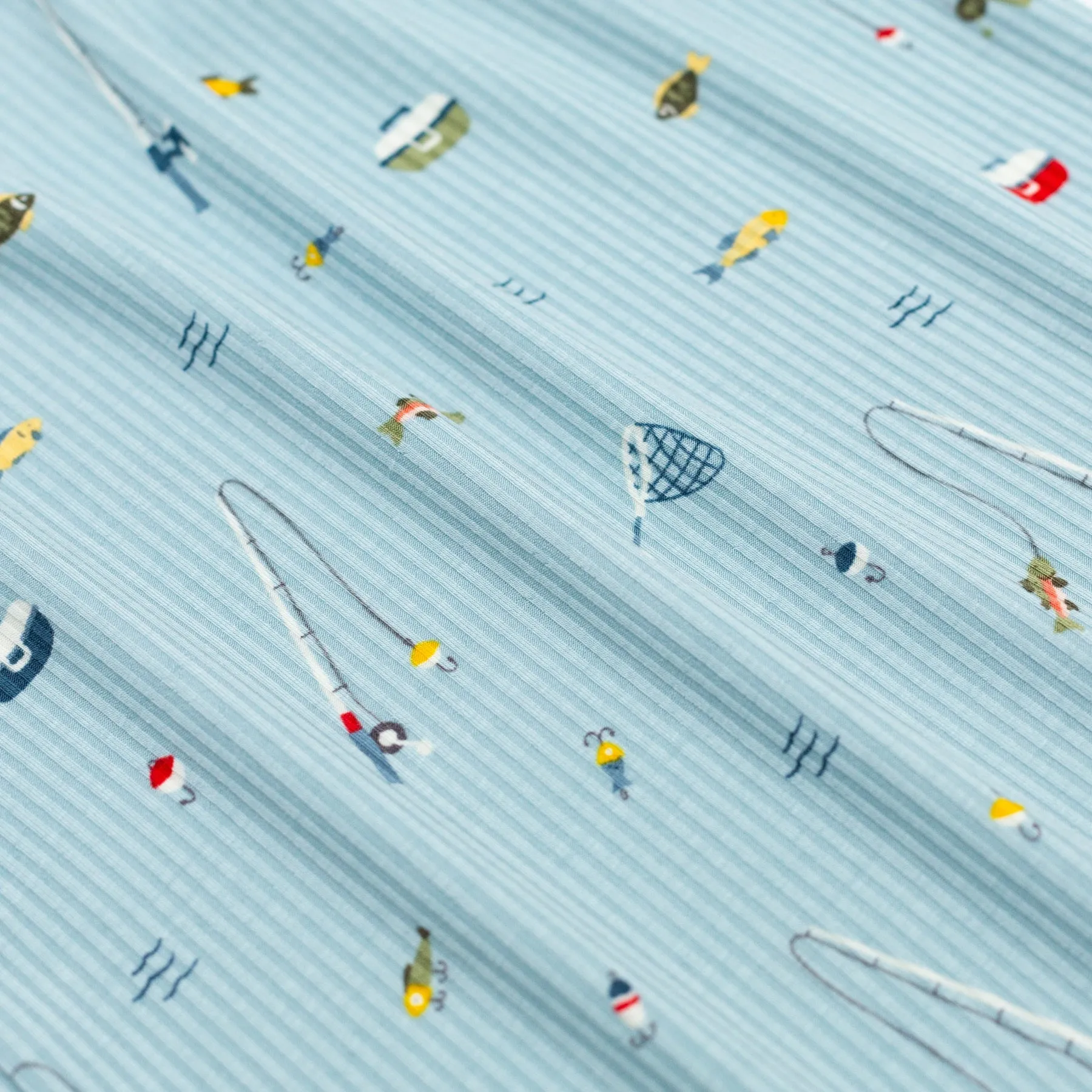 Gone Fishing Small Ribbed Youth Blanket