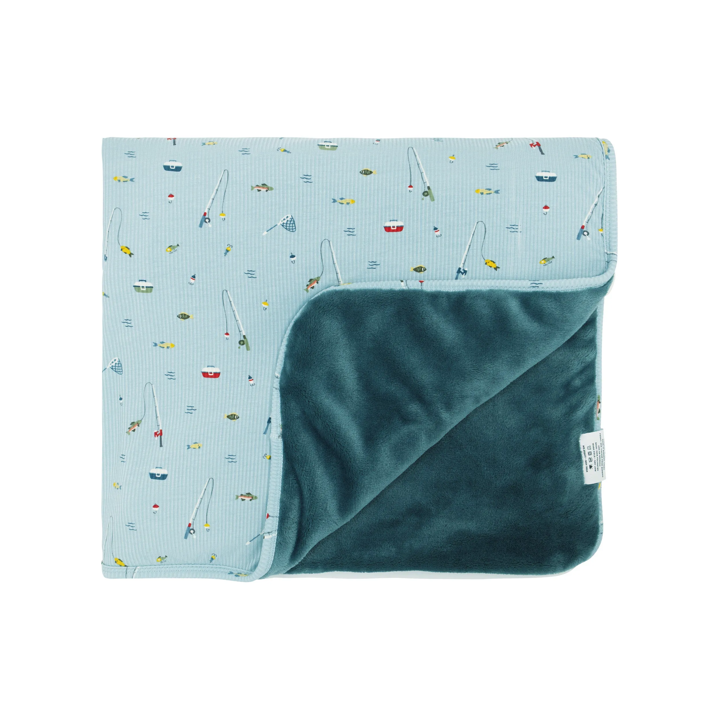 Gone Fishing Small Ribbed Youth Blanket