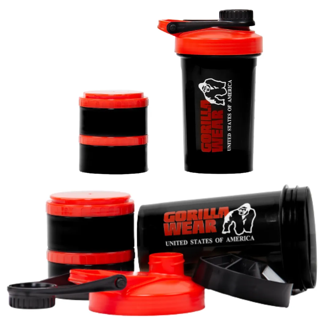 Gorilla Wear Shaker 2 GO (500ml)   (2x130ml containers)